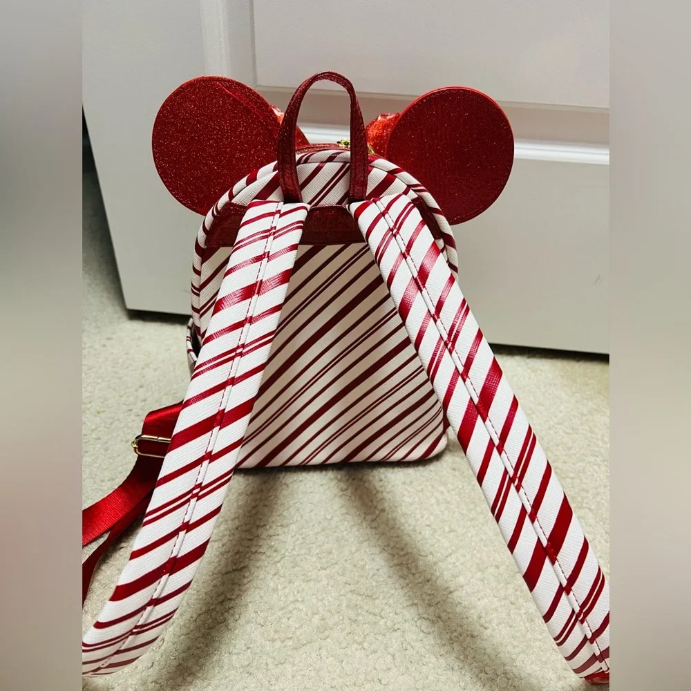 Disney Loungefly Peppermint Candy Cane Backpack and Ears Limited Edition Rare